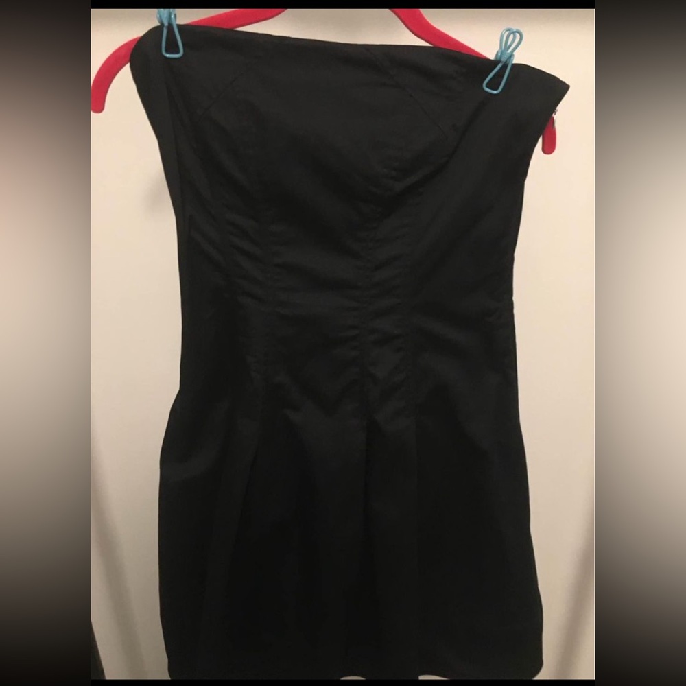 Express Design Studios Black Size 12 Fit and Flare Strapless Dress